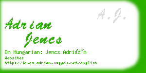 adrian jencs business card